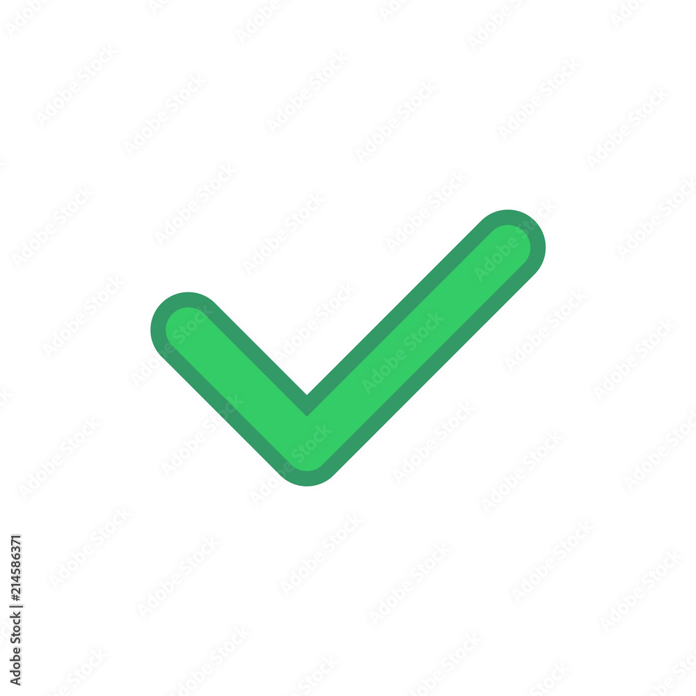 OK done icon simple flat web navigation sign OK done icon simple flat web navigation sign