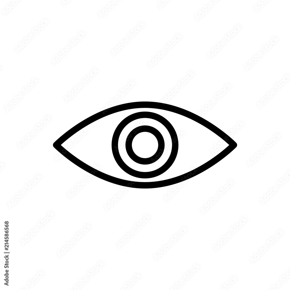 Eye icon for simple flat style ui design Eye icon for simple flat style ui design