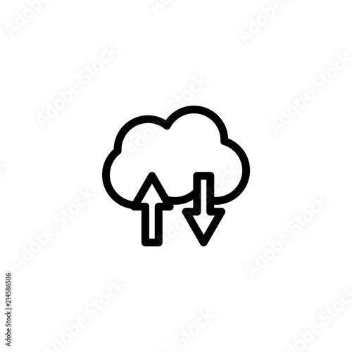 Data cloud icon. Backup and restore sign