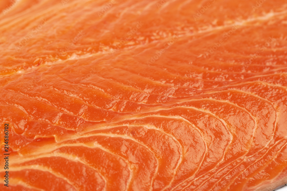 Close-up fragment of salmon fish Close-up fragment of salmon fish