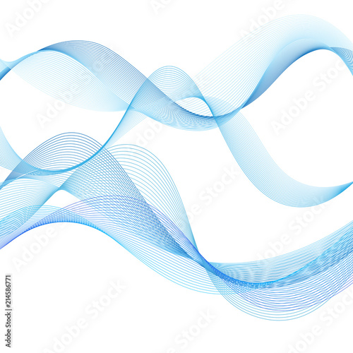 Blue vector wave