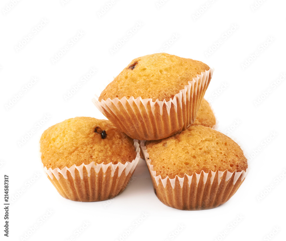 Chocolate corn muffin isolated
