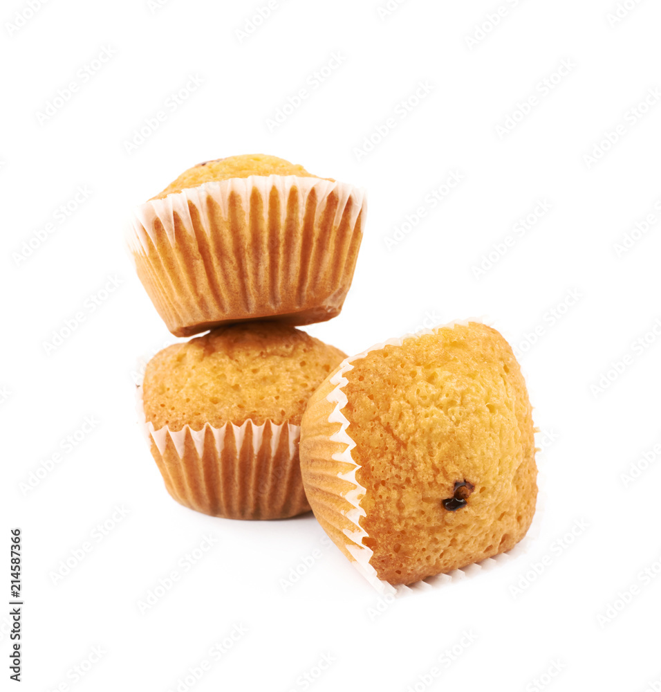 Chocolate corn muffin isolated Chocolate corn muffin isolated