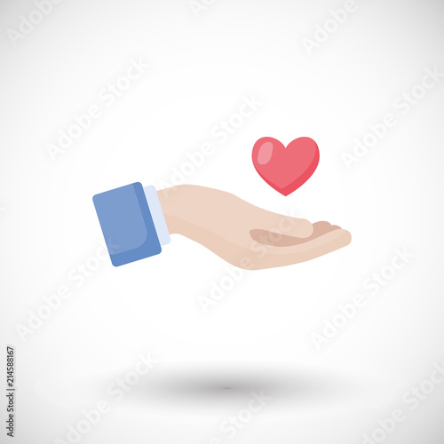 Vector illustration donate flat icon