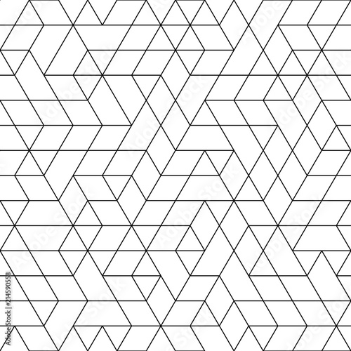 Seamless background for your designs. Modern vector black and white ornament. Geometric abstract pattern