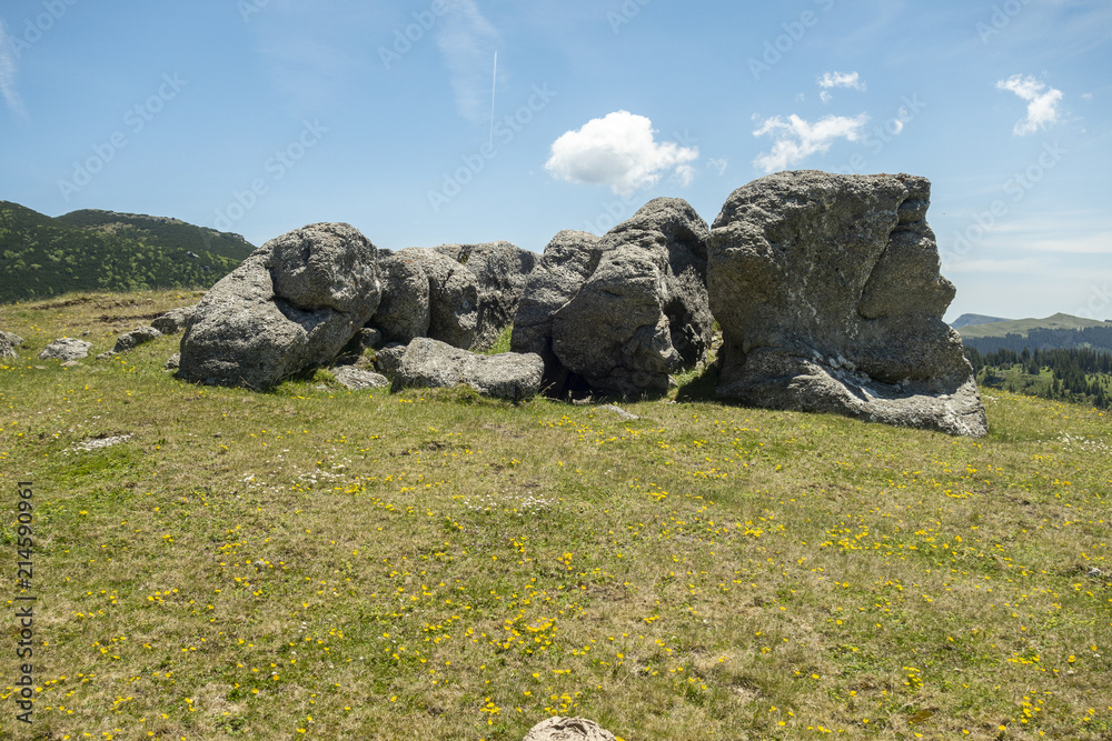 View of the small Sphinx, in Carpathian Mountains, Bucegi Natural Park, Romania View of the small Sphinx, in Carpathian Mountains, Bucegi Natural Park, Romania