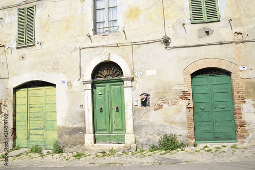 Italy, old country, characteristic green gates