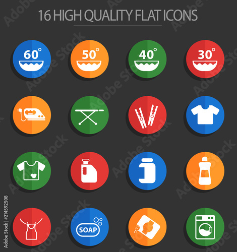 laundry 16 flat icons