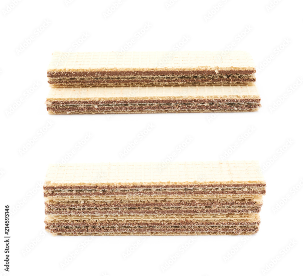 Chocolate wafer composition isolated Chocolate wafer composition isolated
