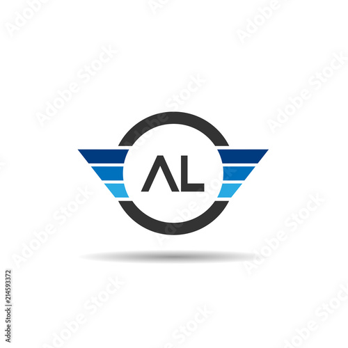 Initial Letter AL Logo Template Design