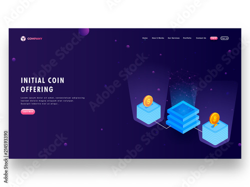 Virtual to real money exchange concept based landing page design can be used for website or mobile app.
