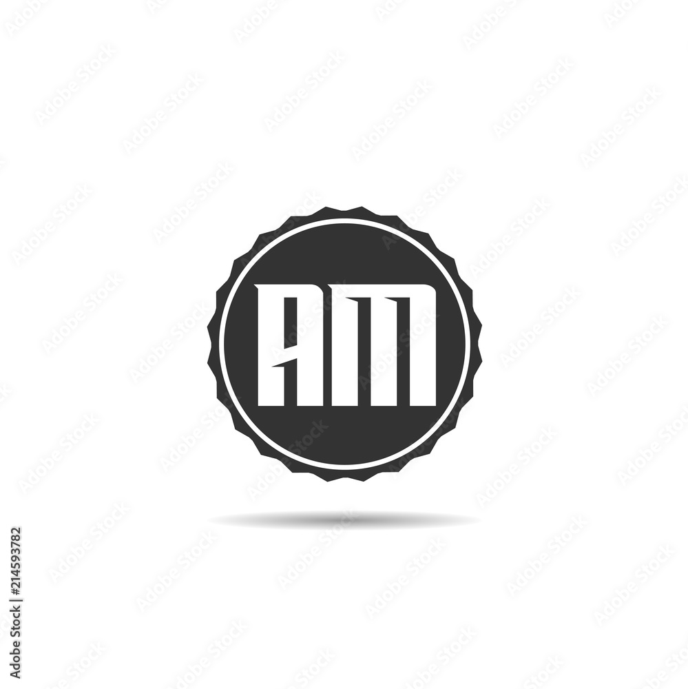 Initial Letter AM Logo Template Design Initial Letter AM Logo Template Design