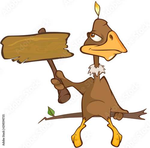 Illustration of a  Cute American Condor Cartoon Character