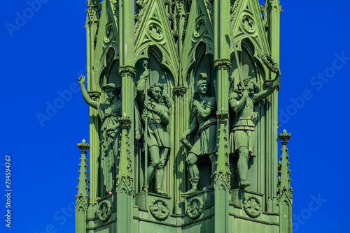 Canvas Print Nationaldenkmal für die Befreiungskriege gegen das napoleonische Frankreich auf dem Berliner Kreuzberg (Detail)