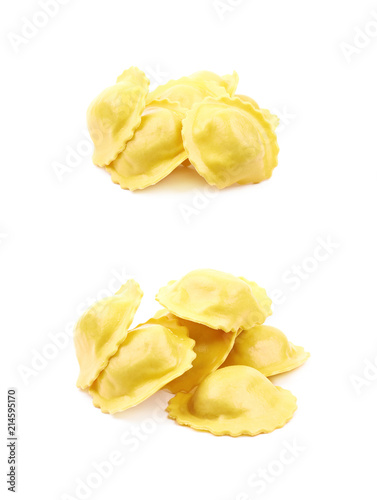 Cheese ravioli composition isolated