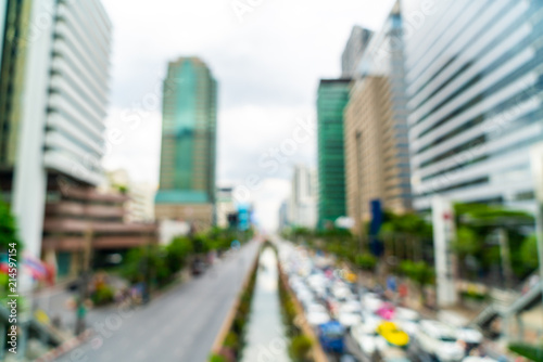 abstract blur and defocused Bangkok City in Thailand