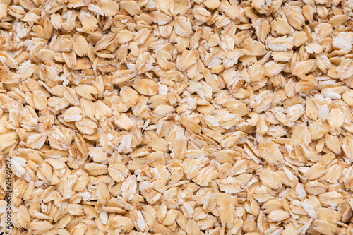 Dry oat flakes texture