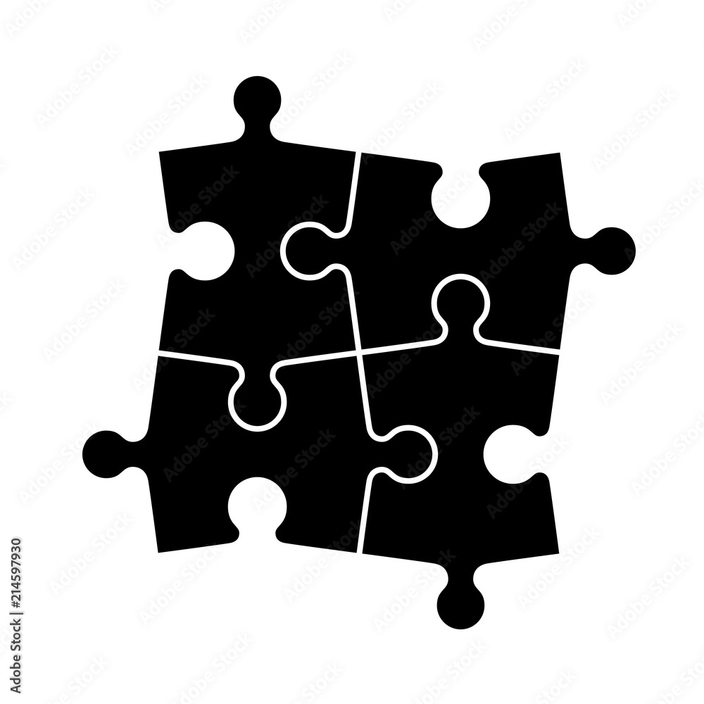 Set of puzzle pieces Set of puzzle pieces