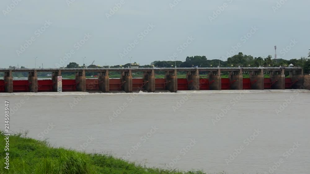 Uthokwipat Prasit floodgate in Nakhon Si Thammarat Thailand