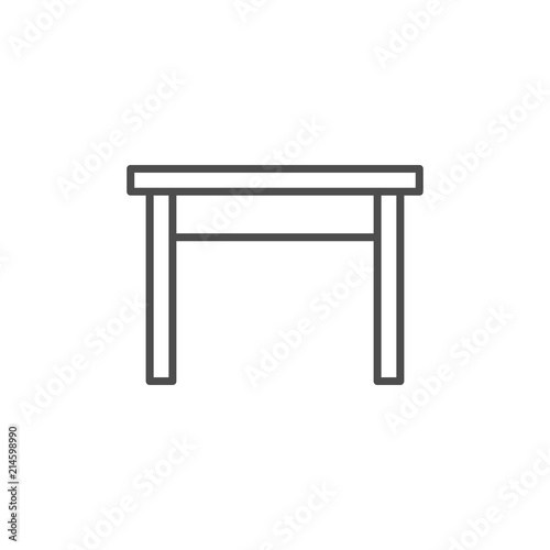 Kitchen table line icon