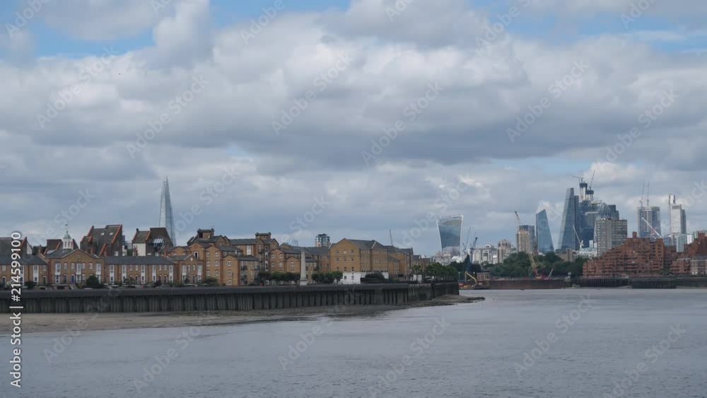 Residential area and business center on the waterfront. London. Residential area and business center on the waterfront. London.