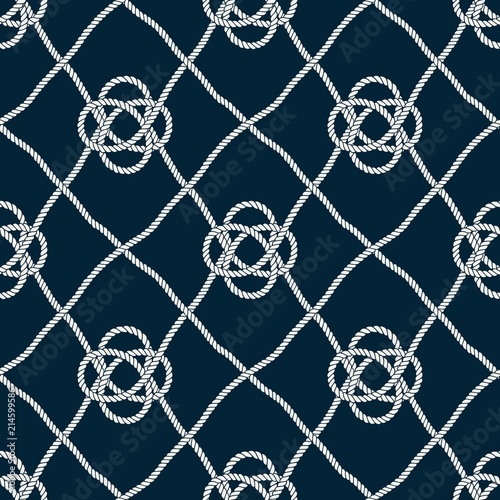 Seamless nautical rope pattern