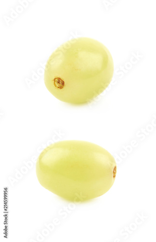 Single white grape isolated