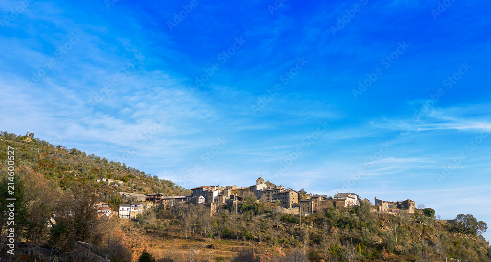 Boltana village skyline in Huesca Pyrenees Spain