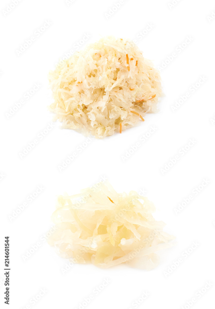 Pile of german sauerkraut isolated Pile of german sauerkraut isolated