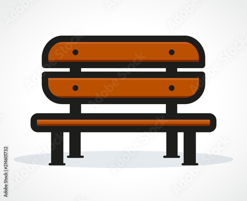 Vector illustration of bench design
