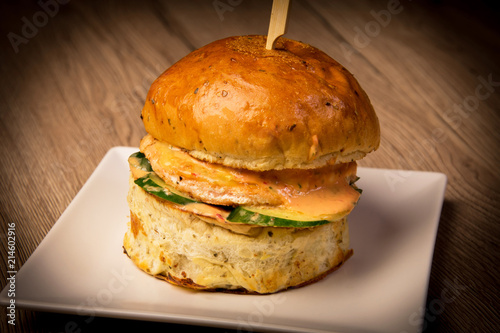 Salmon burger