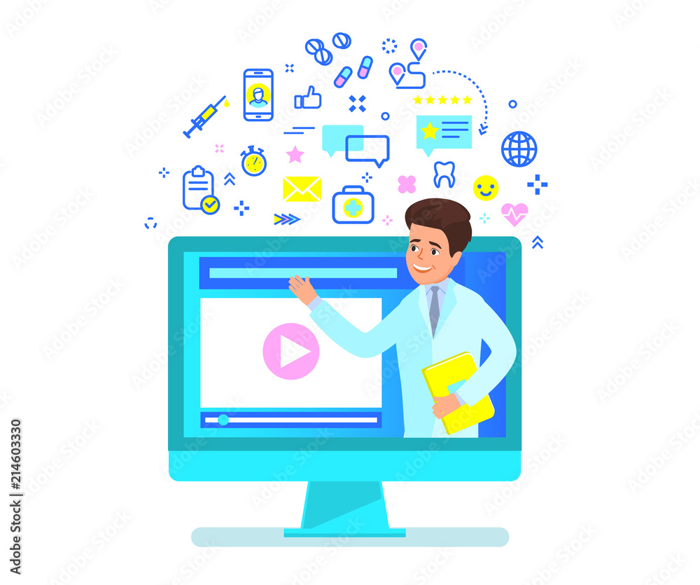 Online medical consultation concept. Online medical consultation concept.