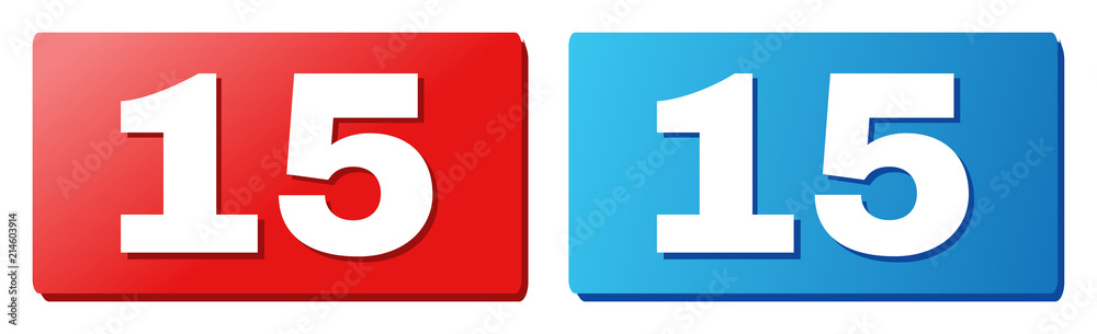 15 text on rounded rectangle buttons. Designed with white caption with shadow and blue and red button colors. 15 text on rounded rectangle buttons. Designed with white caption with shadow and blue and red button colors.