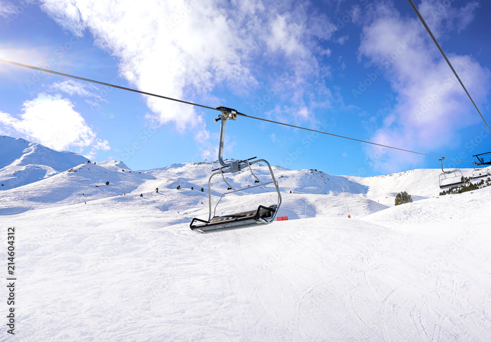 Cerler sky area in Pyrenees of Huesca Spain Cerler sky area in Pyrenees of Huesca Spain