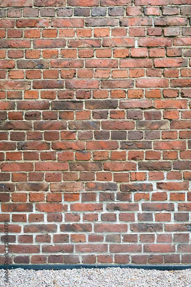 Fototapeta Old worn brick wall exterior pattern texture background