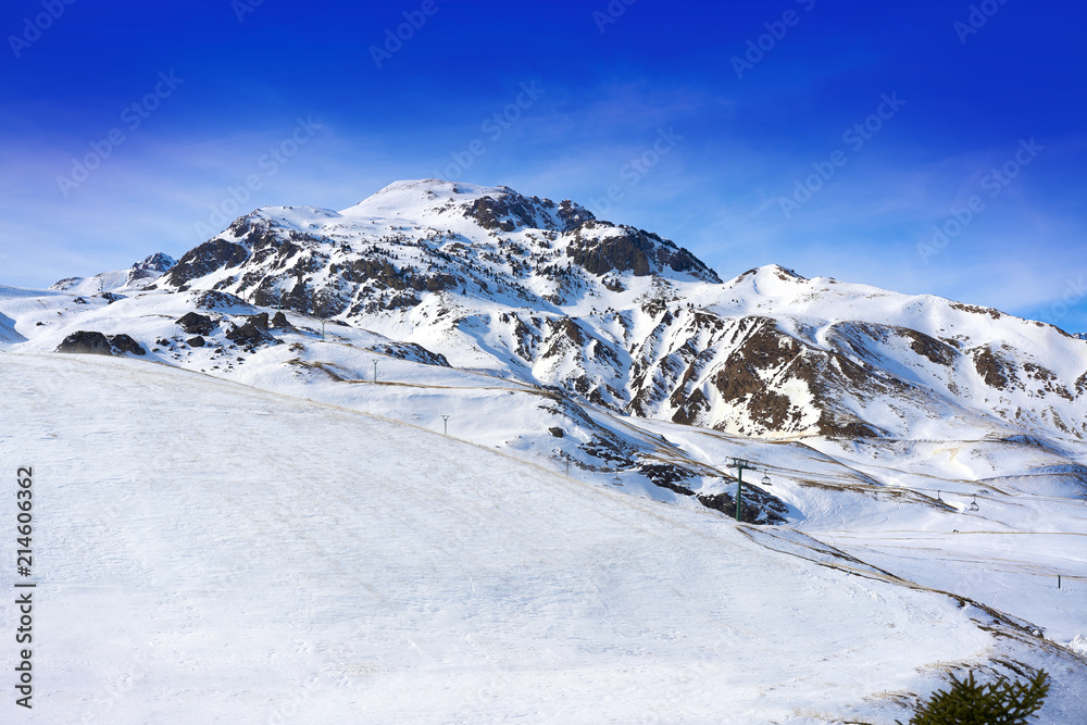 Formigal ski area in Huesca Pyrenees Spain