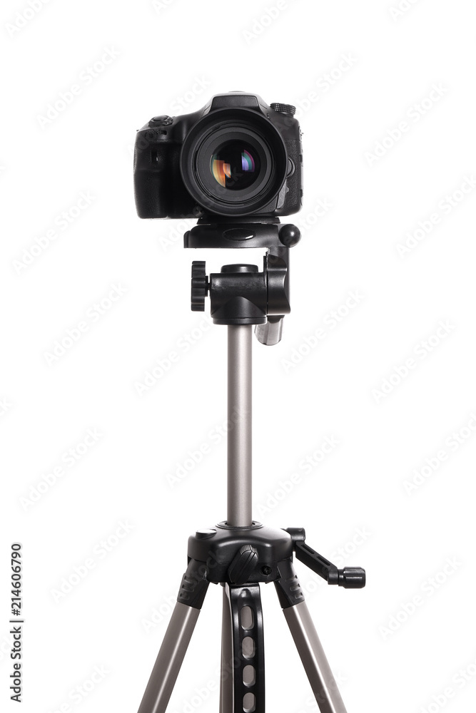 Obraz premium DSLR camera on tripod