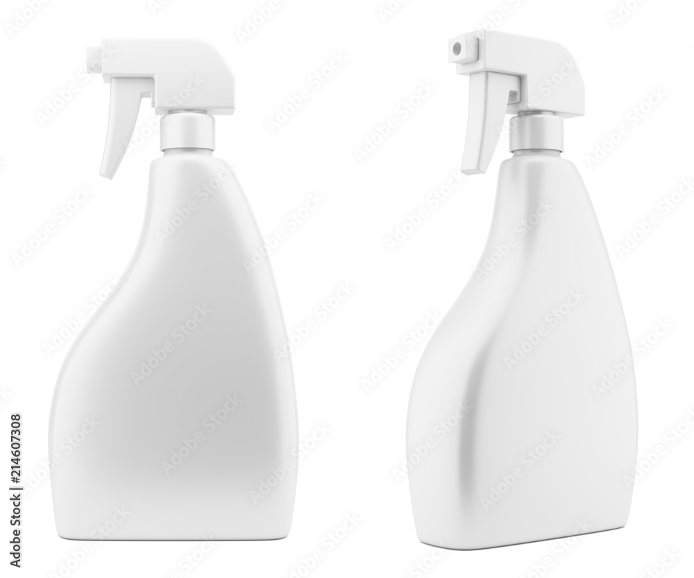 blank plastic cleaner spray bottle template isolated on white background  Stock Illustration | Adobe Stock