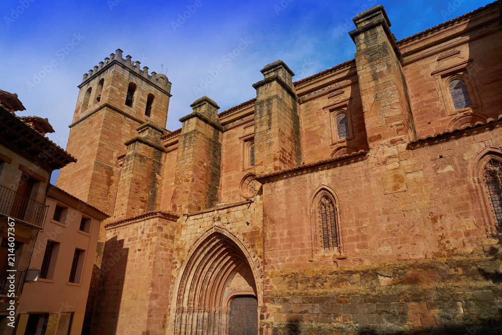 Mora de Rubielos village church in Teruel Spain