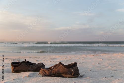 Broken Shoes on Beach