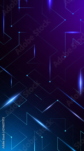 Abstract technological backdrop of luminous lines