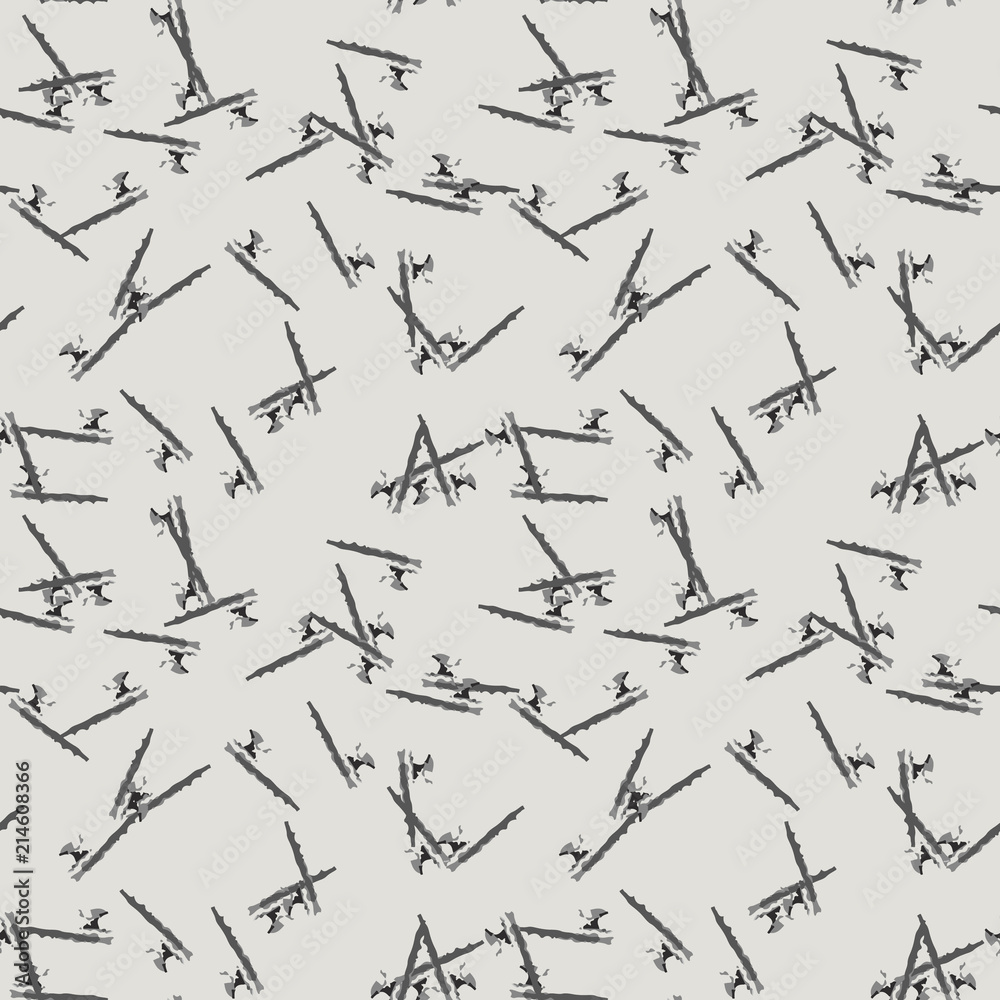 Military camouflage seamless pattern in ivory-white and different shades of grey color