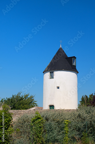 Ile de Ré old windmill in village Loix