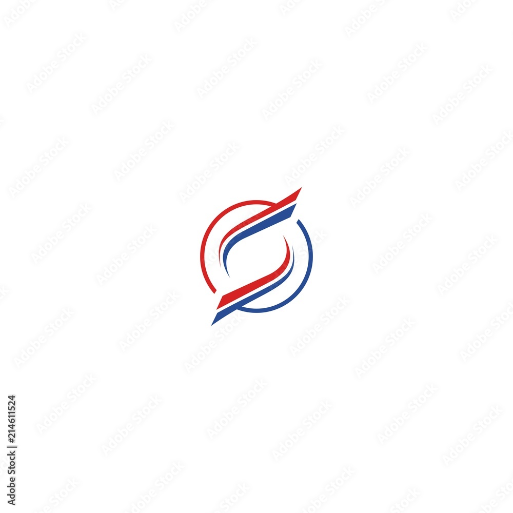 Naklejka premium Letter S Circle Shape Creative Abstract Icon Logo Design Template Element Vector