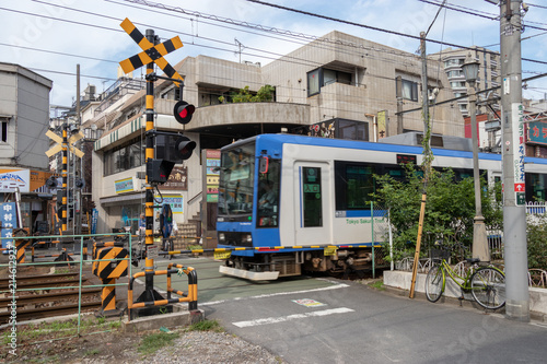 Arakawa Line Tramway in Arakawa city, Tokyo, Japan