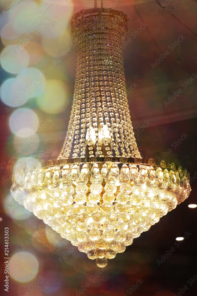 a vintage crystal chandelier