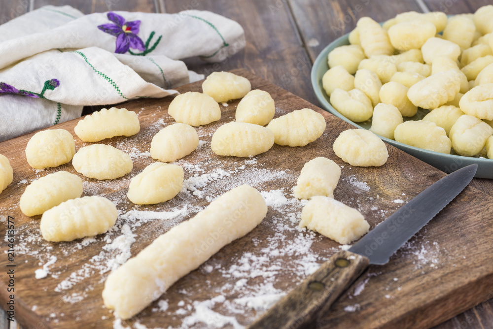 Potato gnocchi. Potato gnocchi.