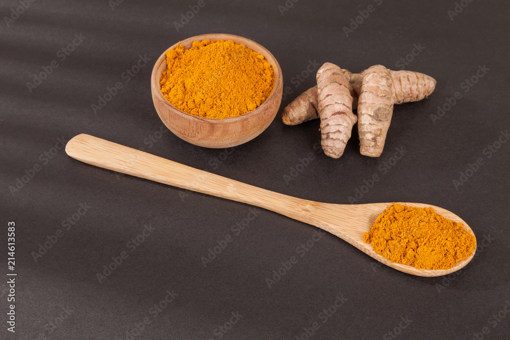 Turmeric - Curcuma longa root and turmeric powder Turmeric - Curcuma longa root and turmeric powder