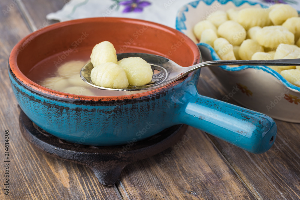 Potato gnocchi. Potato gnocchi.
