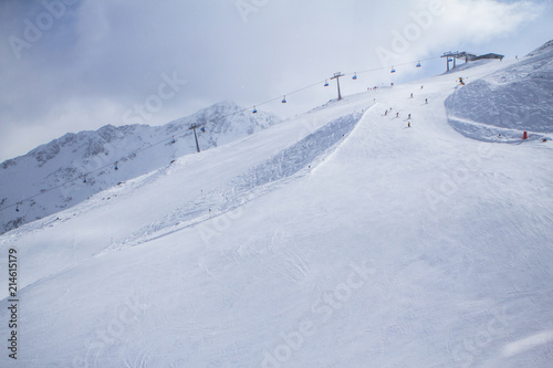 Beatifull slope in the Alps